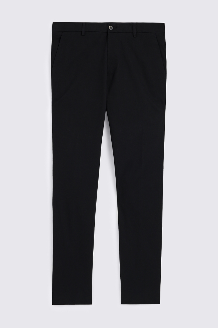 Black Slim Fit Cotton Chinos - Image 4