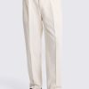 Off-White Flannel Pleated Trouser