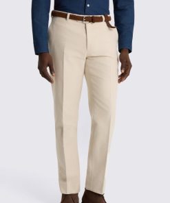 Ecru Italian Moleskin Trousers