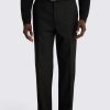 Black Relaxed Fit Flannel Trouser