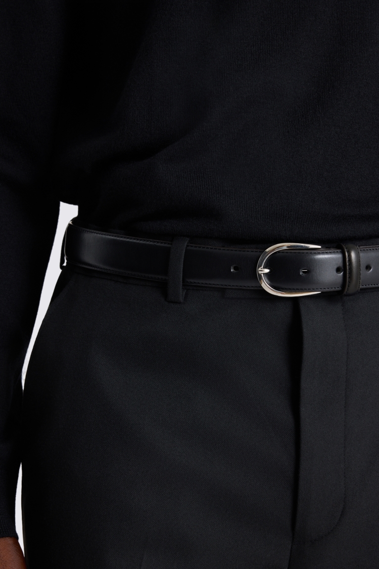 Black Relaxed Fit Flannel Trouser - Image 3
