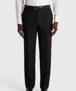 Black Regular Fit Dress Trousers