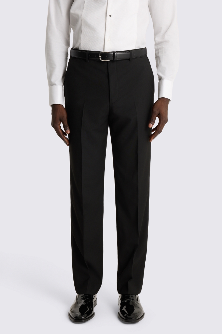 Black Regular Fit Dress Trousers